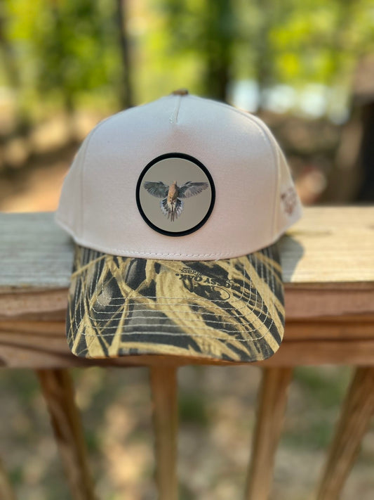 TSD Dove Trucker Hat in Khaki/Sawgrass