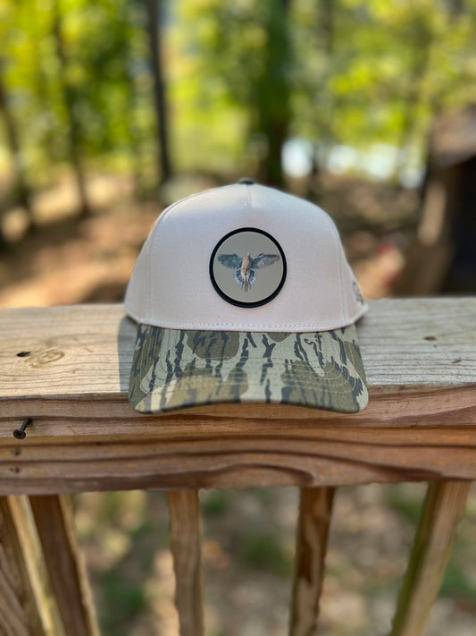 TSD Dove Trucker Hat in Khaki/Bottomland